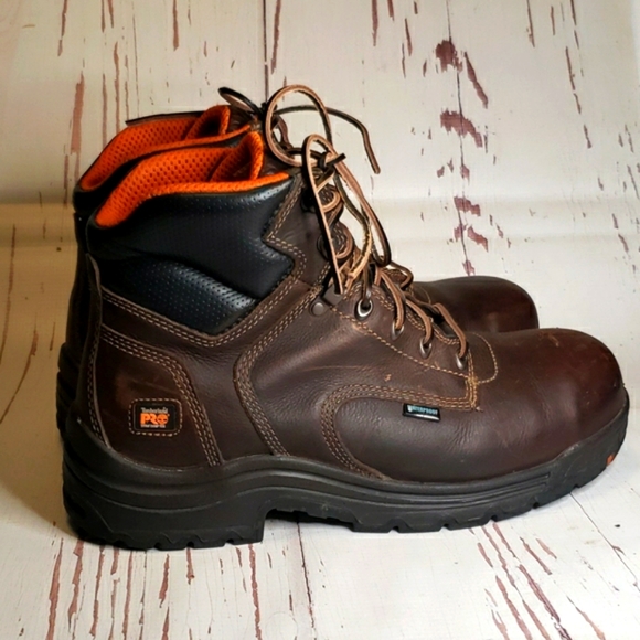 Timberland pro power fit waterproof brown lace up work  boots 12 - Picture 2 of 8